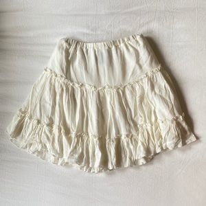 Princess Polly White Flowy Mini Skirt